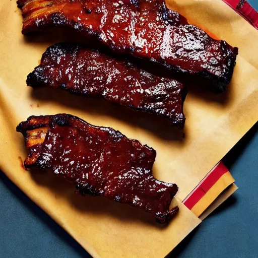 Image similar to bbq ribs, cookbook photo, good composition