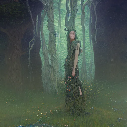 Prompt: lonely arcane sage, somber melancholic ambience, artgerm, highly intricate details by gustav klimt, noah bradley, artstation trending 8 k