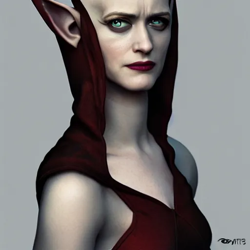 Prompt: Eva Green as a bald elf, photo realistic, detailed , headroom, 4k, unreal engine 5, hyper realistic, artgerm, trending on artstation