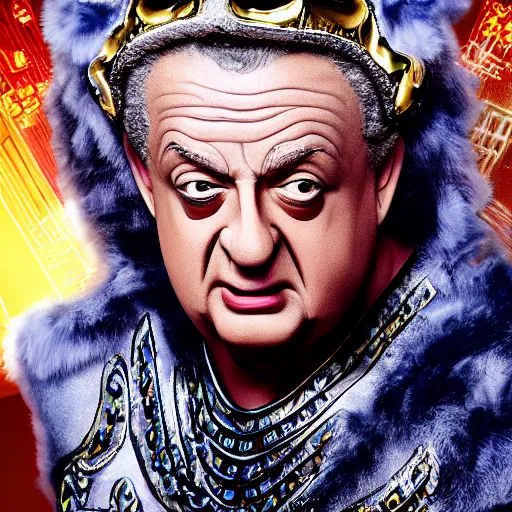 Image similar to rodney dangerfield as zeus, hyper realistic, ultra detailed, 4 k, dslr photograph, intense