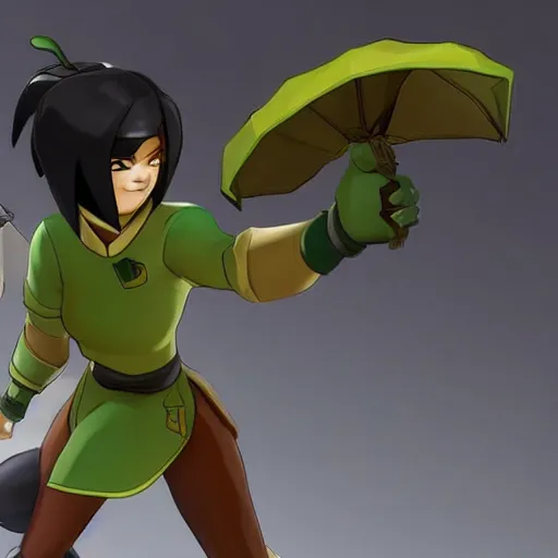 Image similar to toph beifong in fortnite, character render, full body shot, highly detailed, in game render