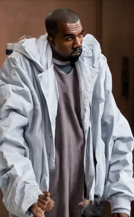 Prompt: kanye west cast as doctor in the doctor who bbc series