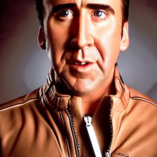 Prompt: Nicolas Cage as pilot in Top Gun, FA-18 hornet, cockpit, promo shoot, studio lighting
