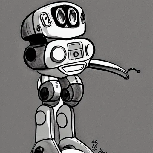 Image similar to osamu tezuka robot sketch