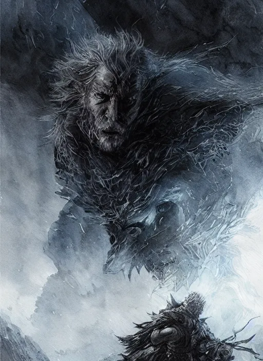 Image similar to portrait, The Nights Watch, battling the beasts beyond the wall, watercolor, dramatic lighting, cinematic, establishing shot, extremely high detail, foto realistic, cinematic lighting, pen and ink, intricate line drawings, by Yoshitaka Amano, Ruan Jia, Kentaro Miura, Artgerm, post processed, concept art, artstation, matte painting, style by eddie mendoza, raphael lacoste, alex ross