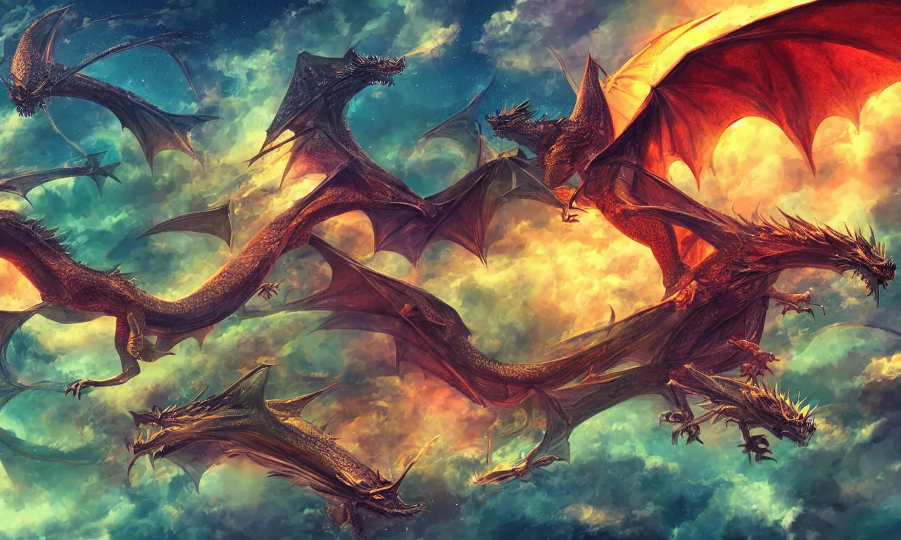 Prompt: summer, dragons ripping space, forested hills and interconnected high speed rails, digital art, 3 d illustration, transparent backround