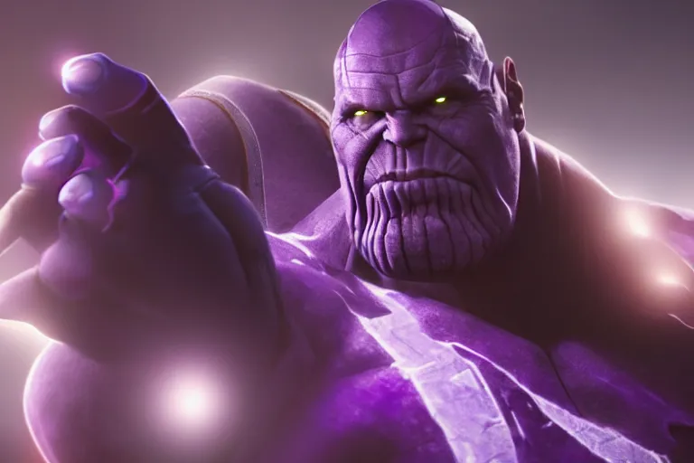 Image similar to Thanos snapping his fingers, HD wallpaper, 4k, photorealistic, digital art