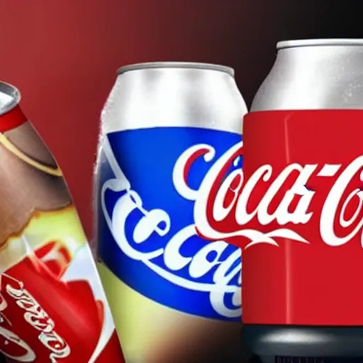 Image similar to an coca cola and pepsi on ring to decide who is the winner