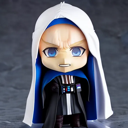 Image similar to nendoroid hooded darth sidious emperor palpatine from star wars, detailed, custom