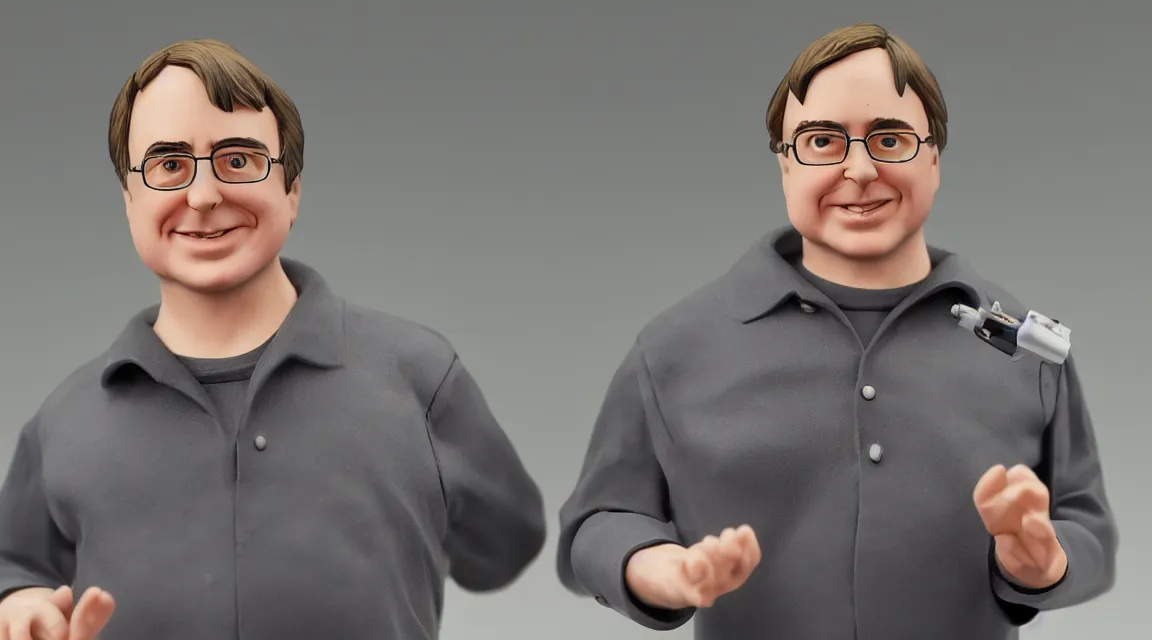 Image similar to vinil scale figure of Linus Torvalds, photo product