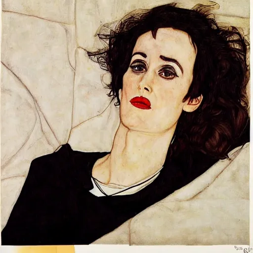 Image similar to winona Ryder in the style of egon schiele