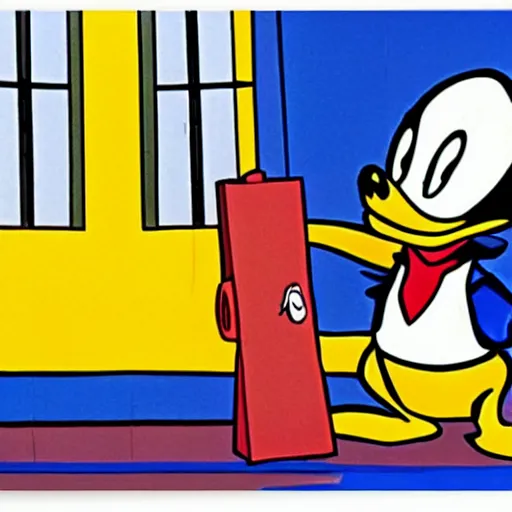 Prompt: Let me see Donald duck by Mondrian