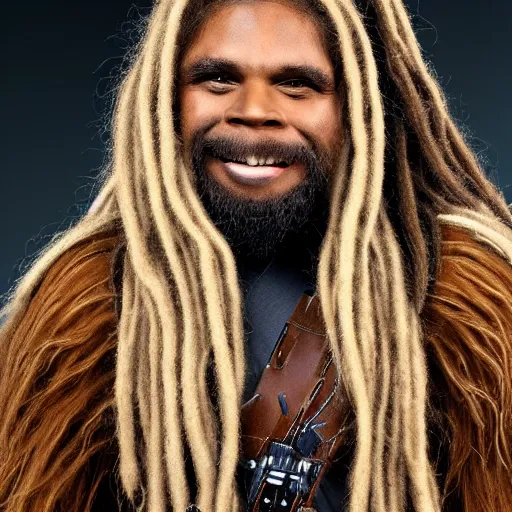 Image similar to chewbacca, dreadlocks commercial, dreadlocks advertisement