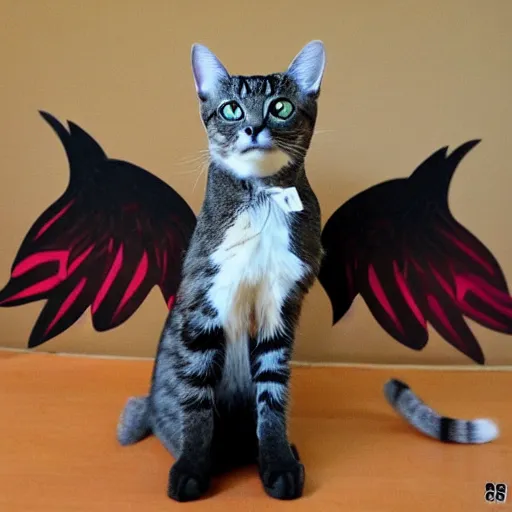 Image similar to cat with bird wings