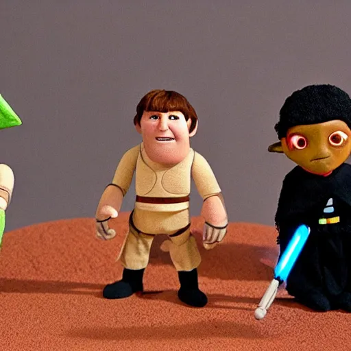 Image similar to star wars claymation