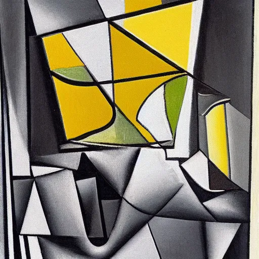Prompt: glass of whiskey cubism picasso