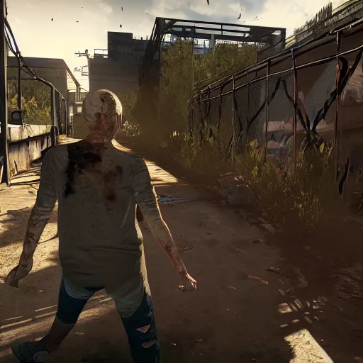 Prompt: Dying light screenshot, Jessie from Breaking bad