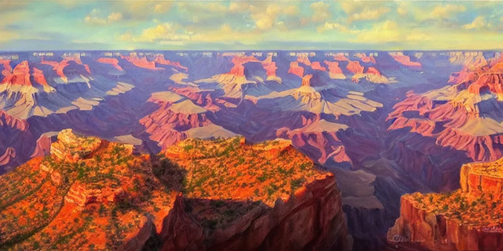 Image similar to Central Park, cinematic lighting, Grand Canyon, detailed oil painting, hyperrealistic, 8k