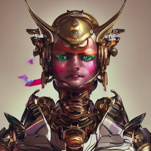 Image similar to studio portrait of lawful good colorful female holy mecha paladin absurdly beautiful, elegant, young sensual graceful woman, ultrafine hyperrealistic detailed face illustration by kim jung gi, irakli nadar, intricate linework, sharp focus, bright colors, matte, octopath traveler, final fantasy, unreal engine highly rendered, global illumination, radiant light, intricate environment