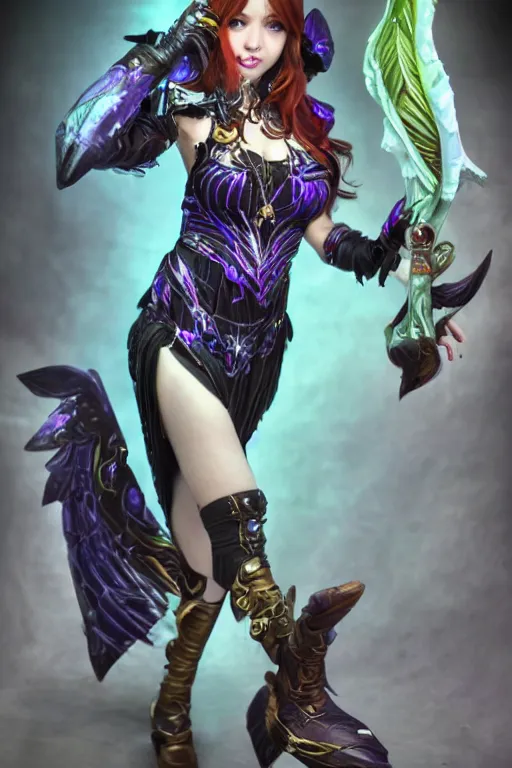 Prompt: seraphine from league of legends, highly detailed, gorgeous