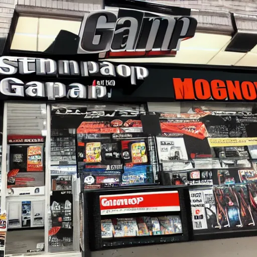 Image similar to gamestop on the moon