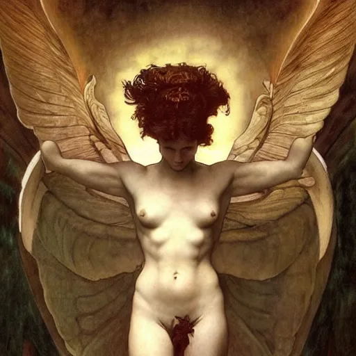 Prompt: godlike awe-inspiring Lucifer portrait, standing tall invincible, stunning, breathtaking, award-winning, groundbreaking, concept art, nouveau art, Dark Fantasy mixed with Socialist Realism, by Michelangelo, Caravaggio, Alphonse Mucha, Michael Whelan, William Adolphe Bouguereau, John Williams Waterhouse, and Donato Giancola, extremely moody lighting, glowing light and shadow, atmospheric, fine art, trending, featured, 8k, photorealistic, complex, intricate, 3-point perspective, hyper detailed, unreal engine 5, IMAX quality, cinematic, symmetrical, high resolution, 3D, PBR, path tracing, volumetric lighting, octane render, arnold render