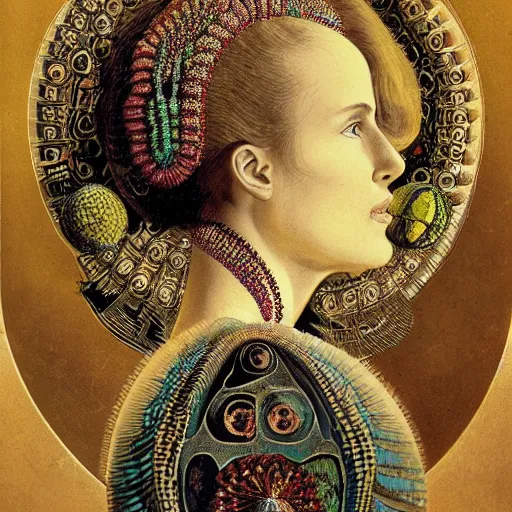 Image similar to portrait of natalie portman by ernst haeckel