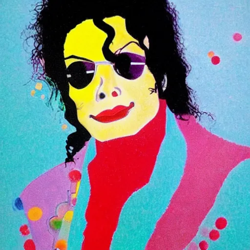 Prompt: Michael Jackson in the style of Kandinsky