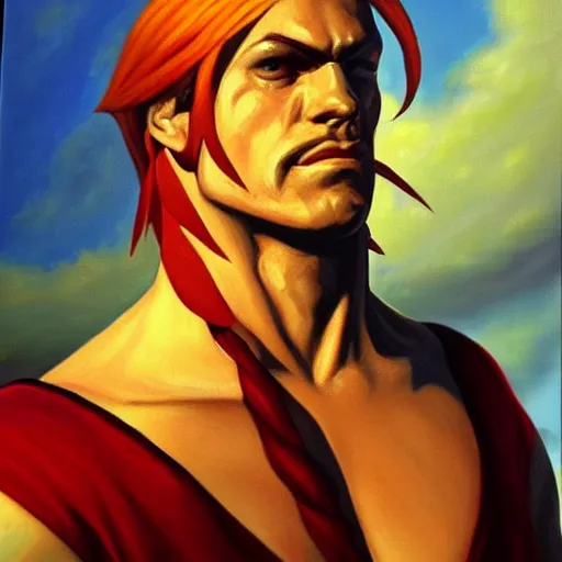 Prompt: an oil painting of Vega from street fighter in the style of Frederic Remington