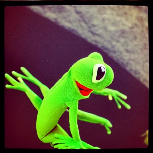 Prompt: “ ascent of kermit the frog ”