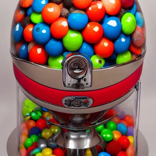 Image similar to gumball machine full of eyeballs instead of gumballs