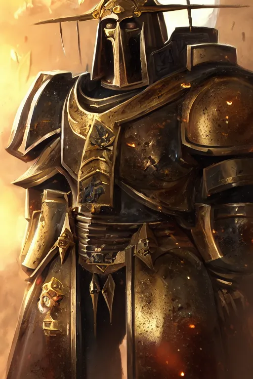 Image similar to armor portrait heros warhammer 4 0 k horus heresy fanart - the primarchs emperor by johannes helgeson animated with vfx concept artist & illustrator global illumination ray tracing hdr fanart arstation zbrush central hardmesh 8 k octane renderer comics stylized