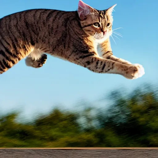 Prompt: photo of a giant flying cat