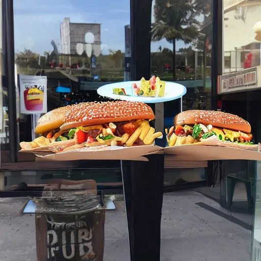 Prompt: 🍔🌭🥪🍕🍟