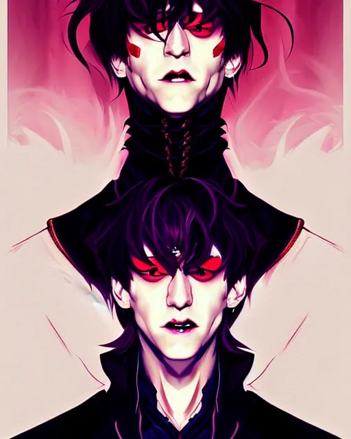 Image similar to digital art, fantasy portrait of vampire jungkook, by james jean, by ross tran, ultra detailed, character design, concept art, trending on artstation,