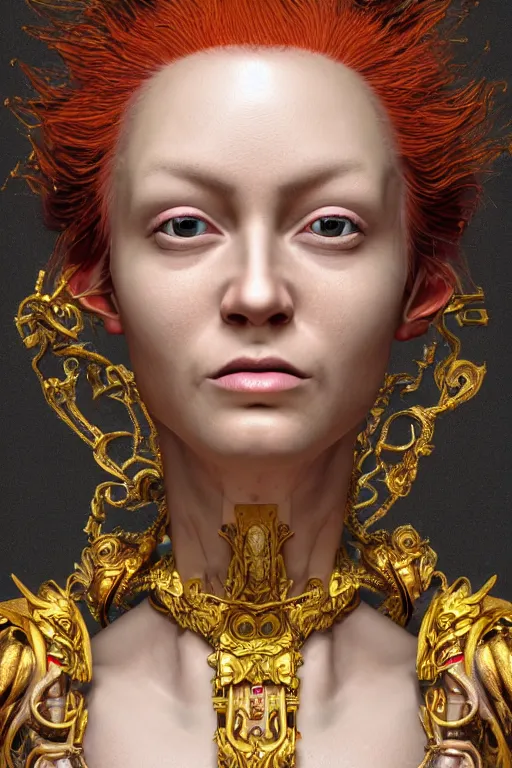 Image similar to hyper-realisti ultra-detailed maximalist and dramatic fullbody female portrait by igor goryunov inspired by andrei riabovitchev. Rendered by binx.ly 8k. Generative art. Tools used: Blender Cinema4d Houdini3d zbrush. Unreal engine 5 Cinematic. Beautifully lit. No background. artstation. Deviantart. CGsociety.