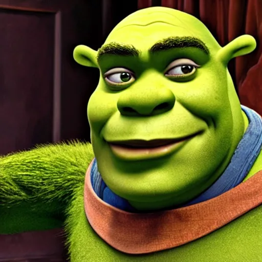 Image similar to Shrek as a muppet, 4k, 35mm, ultra realistic, studio lighting, awar winning