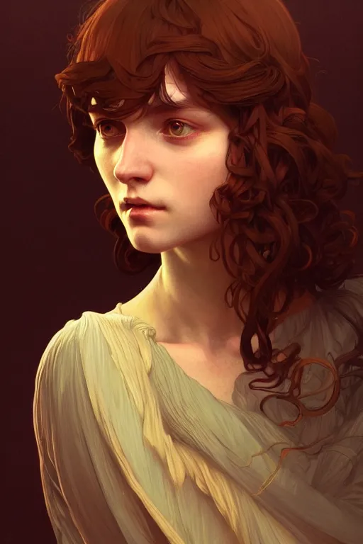 Prompt: a portrait of peregrin took, fantasy, sharp focus, intricate, elegant, digital painting, artstation, matte, highly detailed, concept art, illustration, ambient lighting, art by ilya kuvshinov, artgerm, alphonse mucha, and greg rutkowski