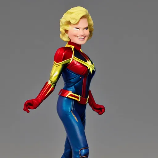 Prompt: captain marvel from the comics as a real person, 5 0 mm, studio lighting