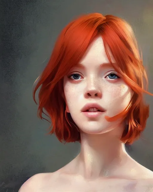 Prompt: portrait of a redhead woman with her cat, girl cute-fine-face, pretty face, realistic shaded Perfect face, fine details. Anime. realistic shaded lighting by Ilya Kuvshinov Giuseppe Dangelico Pino and Michael Garmash and Rob Rey, IAMAG premiere, aaaa achievement collection, elegant freckles, fabulous