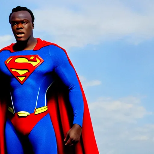 Image similar to film still of KSIOlajidebt as Superman