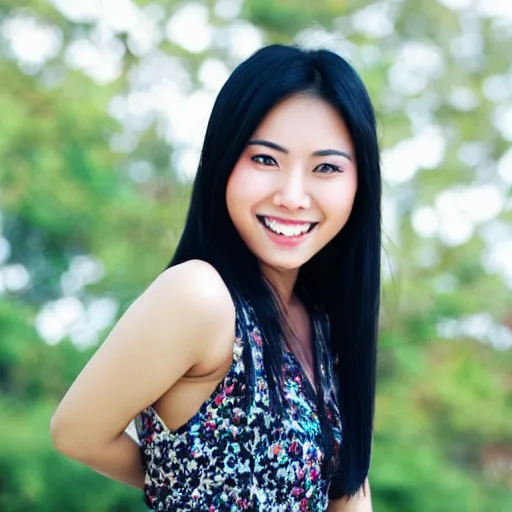 Image similar to beautiful asian girl smiling