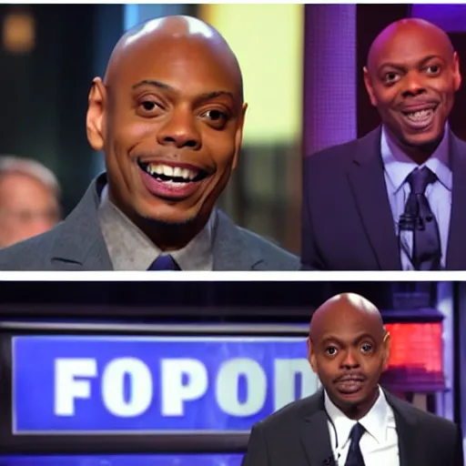 Image similar to dave chappelle as a fox news anchor