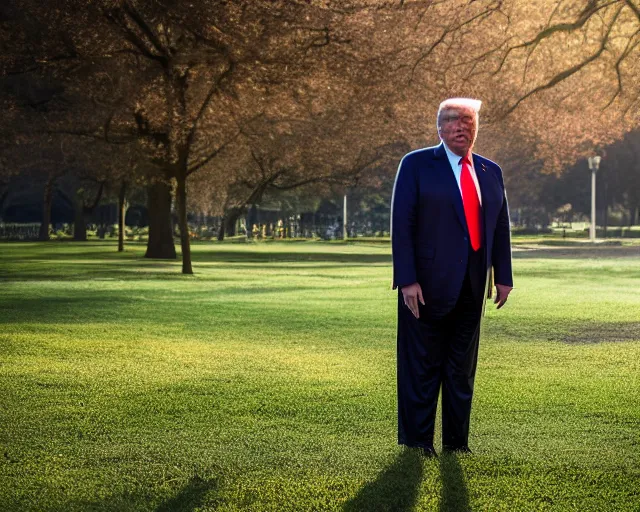 Image similar to award winning 5 5 mm portrait photo of trump as songoku, in a park by stefan kostic. soft light. nikon d 7 5 0