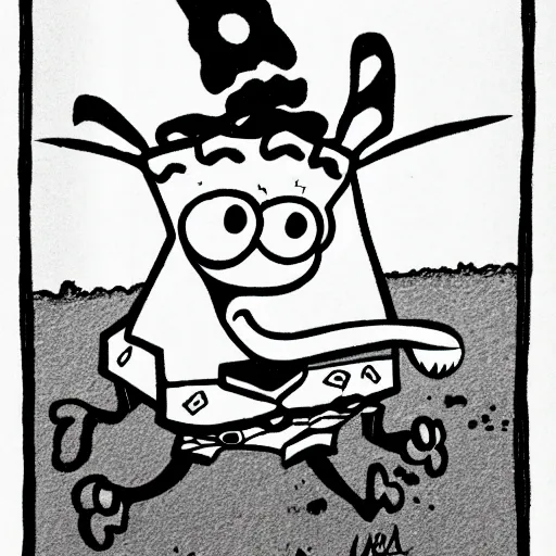 Image similar to Spongebob as the devil, nihilistic