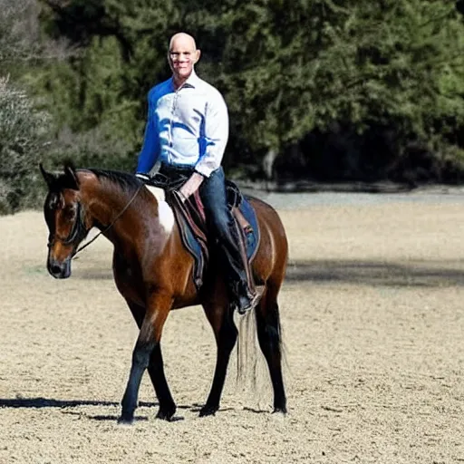 Image similar to Jeff Bezos riding a horse holding his acoustic guitar