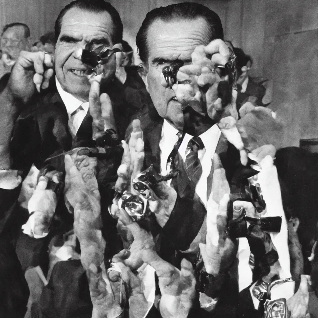 Image similar to richard nixon gangster rap album cover