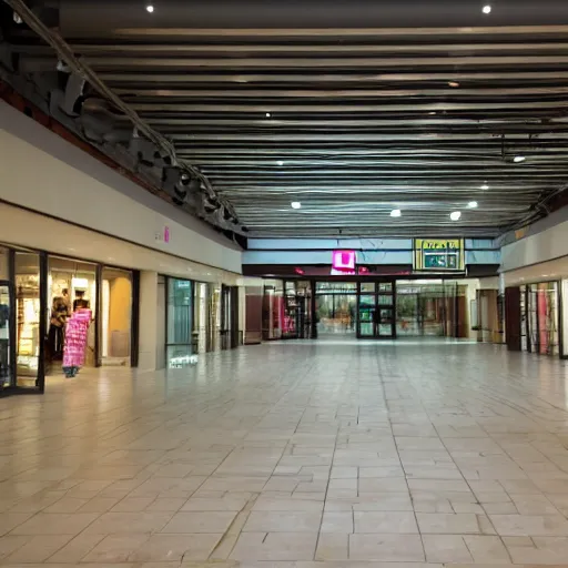 Image similar to photograph of empty retail store, empty shopping mall