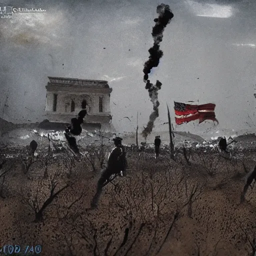 Prompt: the reality of war. famous art through 8 k camera.