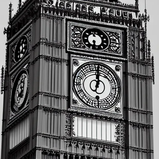 Prompt: Big Ben, constructivism